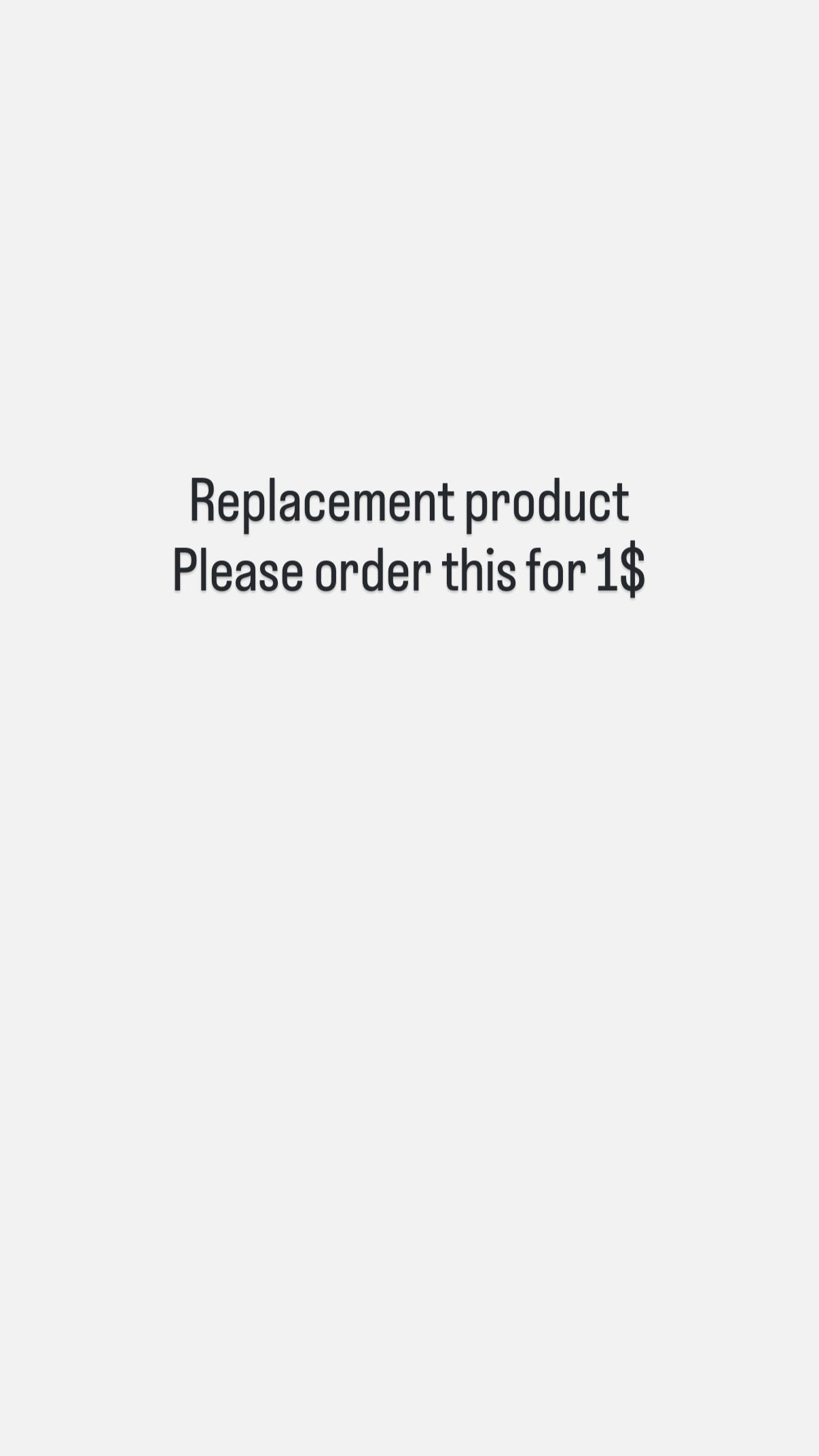 Private payment / replacement order