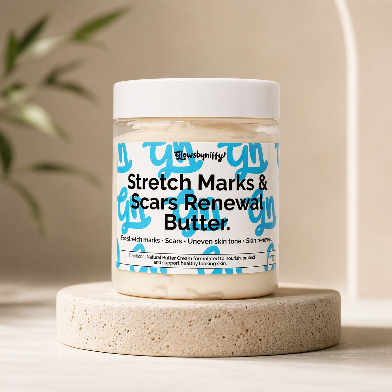 Stretch marks and scars Renewal Body Butter LIMITED EDITION Uneven Skin Tone Skin Renewal with Gotu Kola Comfrey Roots Ashwaghanga Roots Calendula Oils