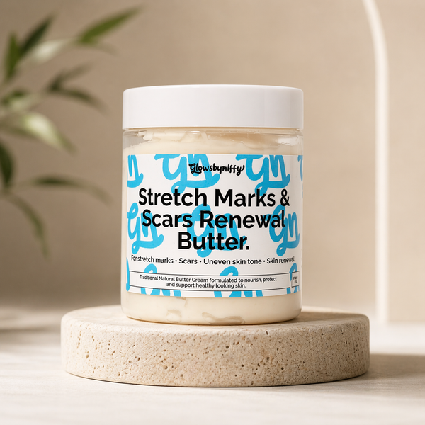 Stretch marks and scars Renewal Body Butter LIMITED EDITION Uneven Skin Tone Skin Renewal with Gotu Kola Comfrey Roots Ashwaghanga Roots Calendula Oils