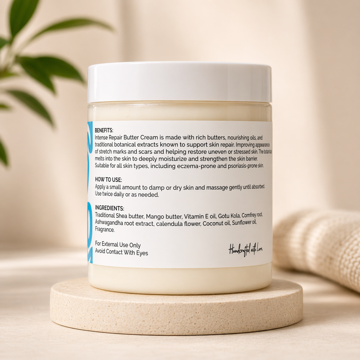 Stretch marks and scars Renewal Body Butter LIMITED EDITION Uneven Skin Tone Skin Renewal with Gotu Kola Comfrey Roots Ashwaghanga Roots Calendula Oils